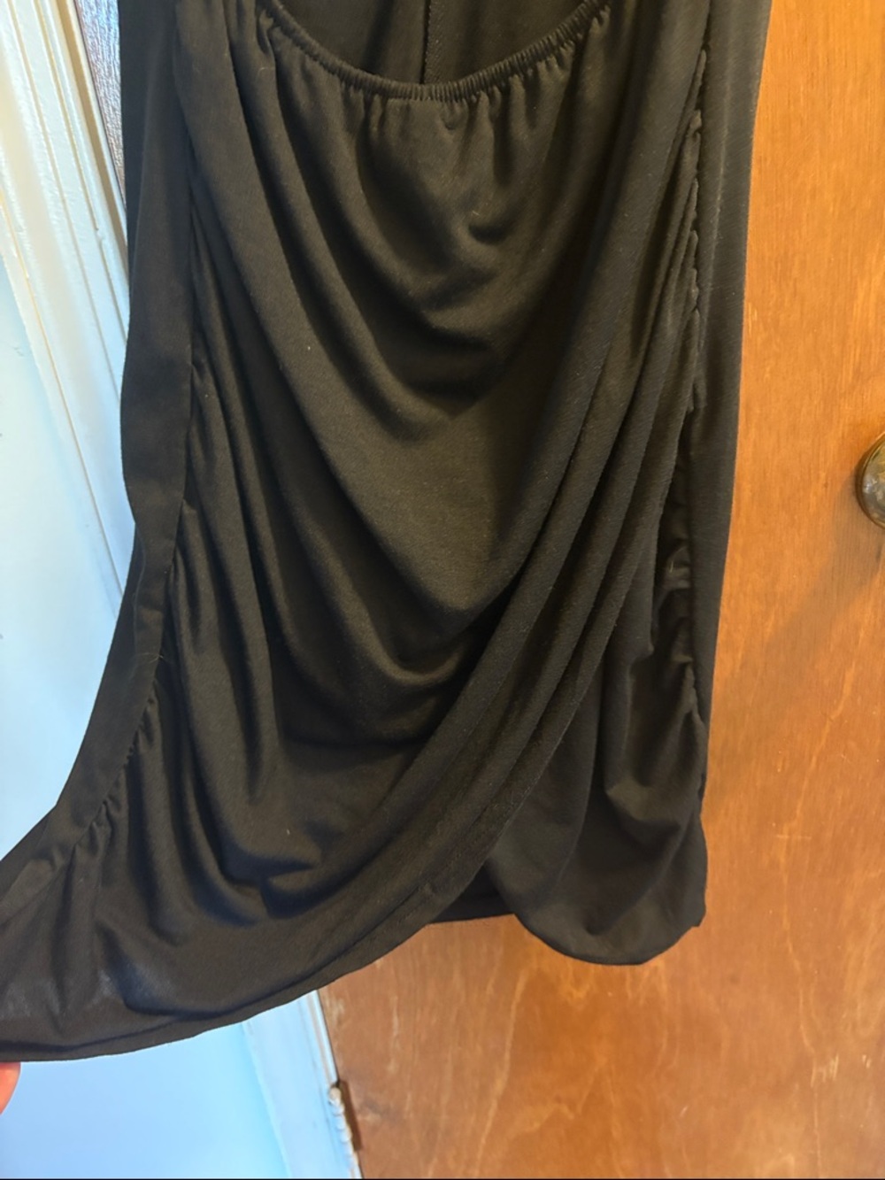 Sleeveless Front Cut Out Black Dress - Picture 3 of 3